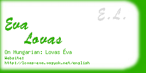 eva lovas business card